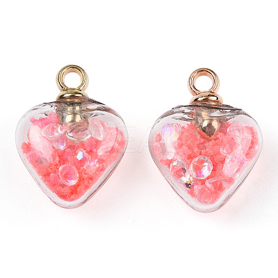 Glow in the Dark Luminous Glass Pendants GLAA-YWC0001-01B-1