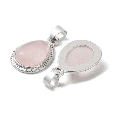 Natural Rose Quartz Pendants G-M405-05P-02-1