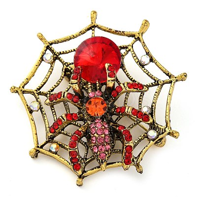 Animal Zinc Alloy Rhinestone Brooches LS-JEWB-R052-01AG-03-1