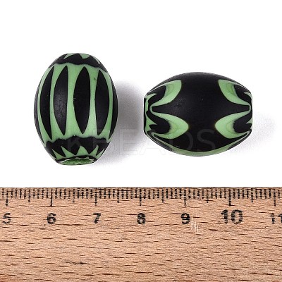 Handmade Millefiori Glass Barrel Beads LA-N002-19D-1