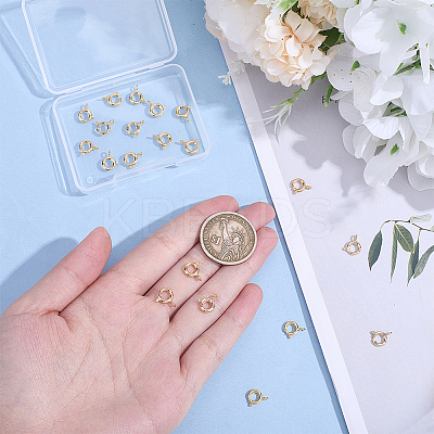20Pcs Eco-friendly Brass Spring Ring Clasps KK-BBC0027-69B-G-1