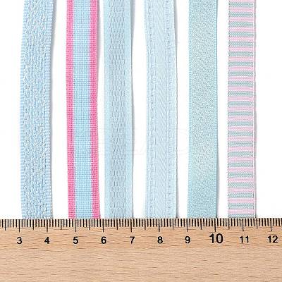 18 Yards 6 Styles Polyester Ribbon SRIB-Q022-C03-1