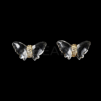 Plating Transparent Acrylic Beads OACR-G016-12-1