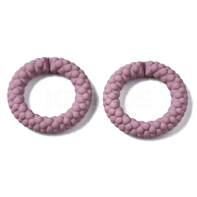 Spray Painted CCB Plastic Linking Rings CCB-Q091-010D-1