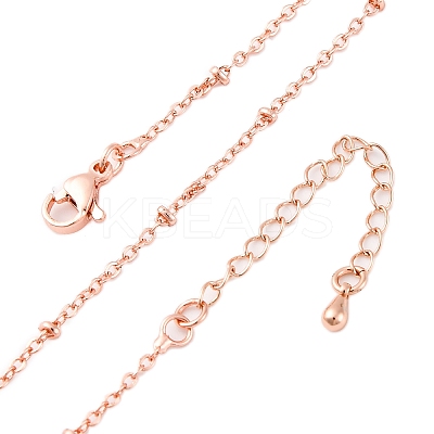 Brass Satellite Chains Necklaces for Women NJEW-D302-61RG-1