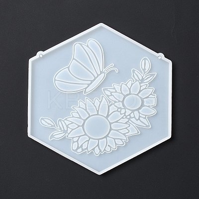DIY Hexagon Shape Pendant Decoration Food-grade Silicone Molds LS-SIMO-D002-03B-1