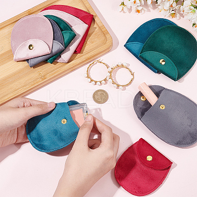 10Pcs 10 Styles Velvet Jewelry Storage Pouches ABAG-BC0001-54-1