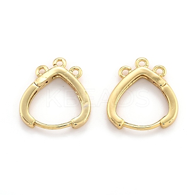 Brass Huggie Hoop Earring Findings EJEW-O107-02G-1