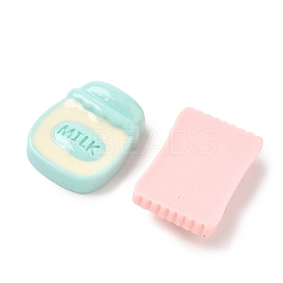 Opaque Resin Cabochons RESI-F072-01-1