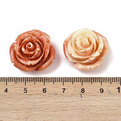 Synthetic Coral Dyed Carved Beads SHEL-Z003-03E-1