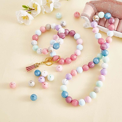 100Pcs 15mm Silicone Beads Multicolor Round Silicone Beads Kit Loose Bulk Silicone Beads for Keychain Making Necklace Bracelet Crafts JX325A-1