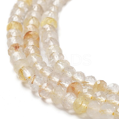 Natural Rutilated Quartz Beads Strands G-J400-C11-02-1