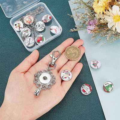 DIY Half Round Pendant Necklace Making Kits DIY-SC0019-99G-1