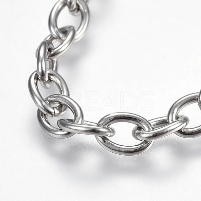 Non-Tarnish 304 Stainless Steel Cable Chains Necklaces NJEW-F242-08P-1