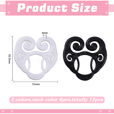 12Pcs 2 Colors Plastic Shirt Cinch Clip for Women Clothing KY-ME0001-06-1