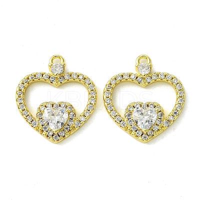 Eco-Friendly Brass Micro Pave Cubic Zirconia Pendants KK-A204-14G-1