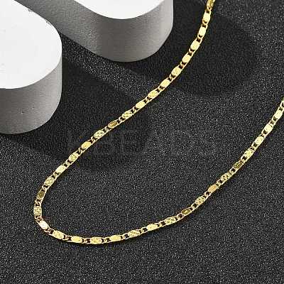 Brass Link Chain Necklaces for Women NJEW-D302-30G-1