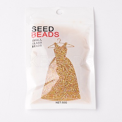 Round Transparent Colors Rainbow Glass Seed Beads X-SEED-A007-2mm-162-1