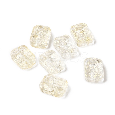 Transparent Spray Painted Glass Beads GLAA-I050-08-1