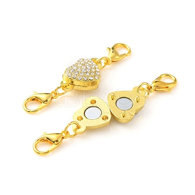 Alloy Crystal Rhinestone Magnetic Clasps ALRI-YW0001-10G-1