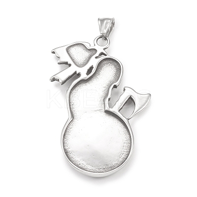 304 Stainless Steel Big Pendants STAS-G303-08AS-1