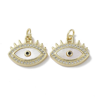 Brass Micro Pave Cubic Zirconia Pendants KK-G485-33B-G-1
