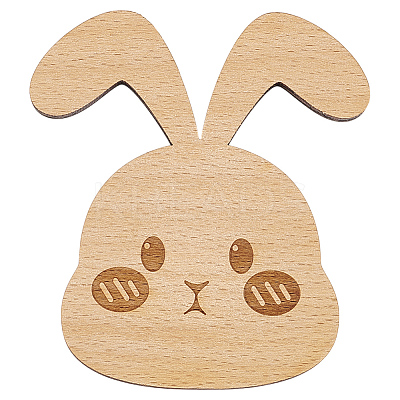 Wooden Rabbit Knitting Tools WOOD-WH0050-029-1