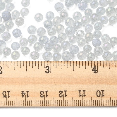 Luminous Glow in the Dark Transparent Glass Round Beads GLAA-F124-B10-1