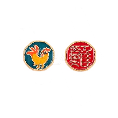 Golden Plated Alloy Enamel Beads ENAM-WH0047-73G-09-1