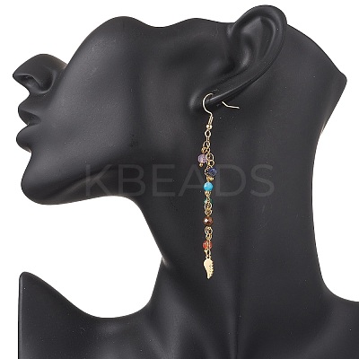 Natural Gemstone Dangle Earrings EJEW-JE06668-01-1