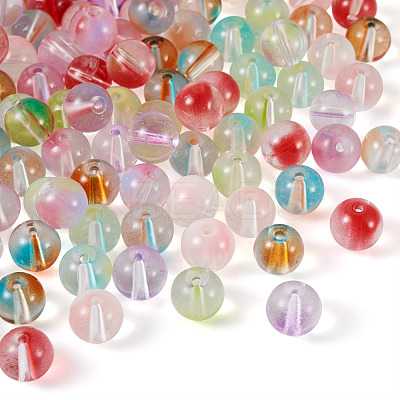 120Pcs 8 Colors Transparent Glass Beads GLAA-CW0001-05-1