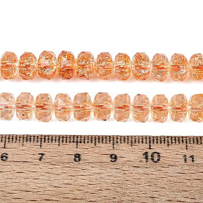 Crackle Transparent Glass Beads Strands GLAA-N068-03A-13-1