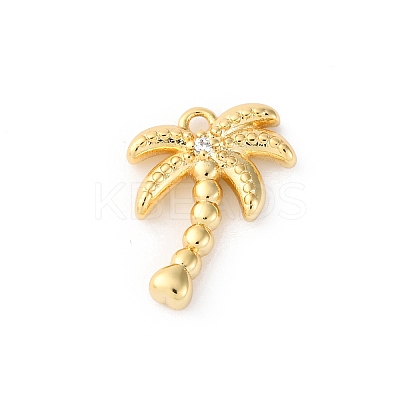 Brass Pave Clear Cubic Zirconia Pendants LS-KK-V016-01G-1