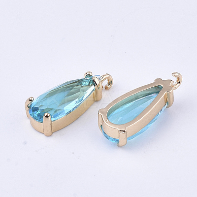 Transparent Glass Pendants GLAA-T007-22B-1