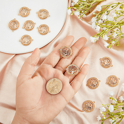12Pcs Brass Connector Rhinestone Settings KK-DC0001-60-1