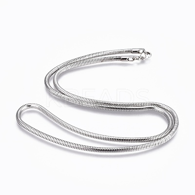 Non-Tarnish 304 Stainless Steel Snake Chain Necklaces X-NJEW-F248-01C-P-1