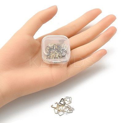 100Pcs 5 Colors Iron Triangle Rings IFIN-YW0001-82-1