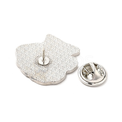 Dog Enamel Pin with Brass Butterfly Clutches JEWB-A006-04A-1