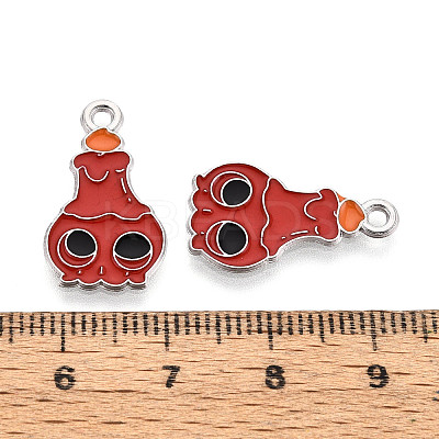 Halloween Theme Alloy and Enamel Pendants ENAM-T021-31K-02P-1