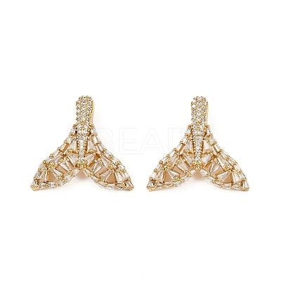 Brass Micro Pave Cubic Zirconia Pendants KK-S526-42G-1