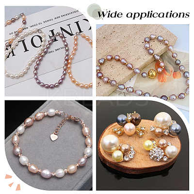 60Pcs 3 Colors Large Hole Pearl Beads PEAR-HY0001-17-1