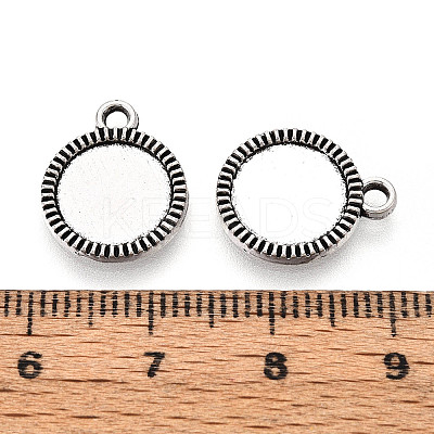 Tibetan Style Alloy Pendant Cabochon Settings PALLOY-N178-01AS-1