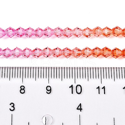 Gradient Color Baking Paint Glass Bead Strands X1-DGLA-A039-T4mm-A04-1