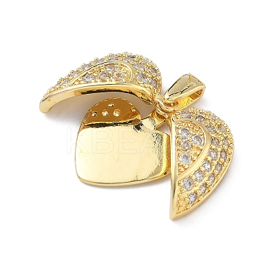 Brass Micro Pave Cubic Zirconia Openable Pendants KK-Z143-04G-05-1