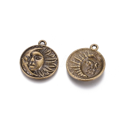 Tibetan Style Alloy Pendants TIBEP-Q064-116AB-NR-1
