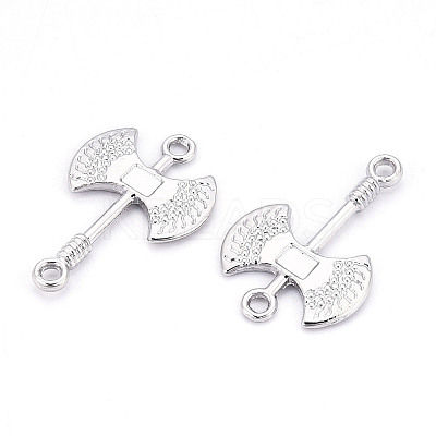Alloy Double Axe Connector Charms X1-PALLOY-N176-125P-1