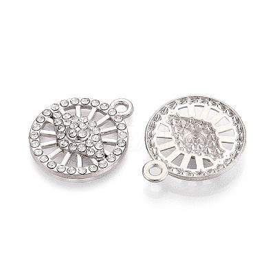 Alloy Rhinestone Pendants FIND-N008-08P-1