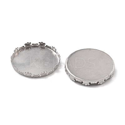 Non-Tarnish 316 Surgical Stainless Steel Cabochon Tray Settings STAS-I187-05A-P-1