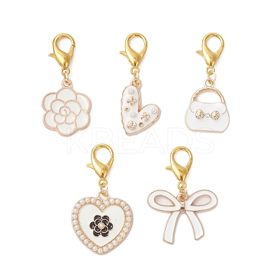 Alloy Enamel Pendant Decorations HJEW-JM04653-1
