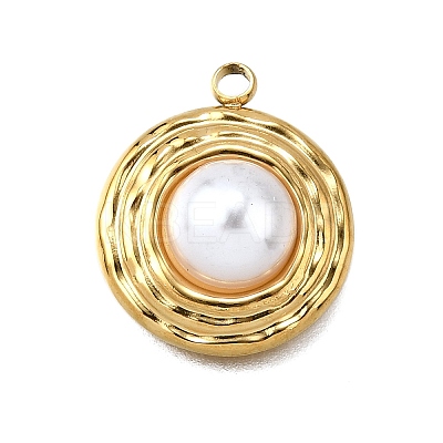 Plastic Pearl Pendants STAS-Q360-03A-G-1